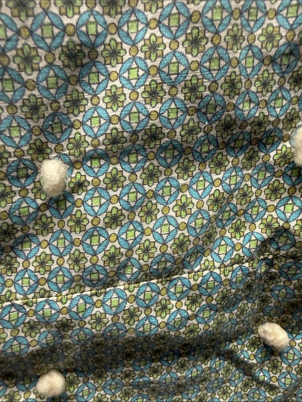 Textured Pom-Pom Comforter in Sage Green by
